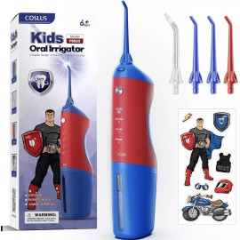 COSLUS 150Ml Kids Oral Irrigator Water Flosser 4 Modes Ergonomic Design Portable"