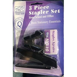 3 Piece 4 Inch Stapler, Staple Remover and Staples Set