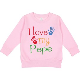 inktastic Pepe Grandkids Handprints Toddler Sweatshirt 7 Pink 10cf7