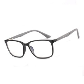 BLUEMOKY Blue Light Reading Glasses for Men，Sport Square Frame Readers, Anti Glare Computer Glasses(Black,2.25)