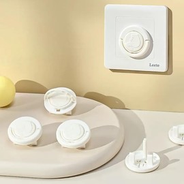 Baby Safety Electric Socket Covers with Pull Ring, UK 3 Pin Plug Protector Caps, Childproof Outlet Covers, Electrical Socket Protection for Kids, 5-Pack ABS Plug Guards