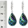I-be, Paua Shell Abalone Drop Earrings, 925 Silver, 398204 KB,
