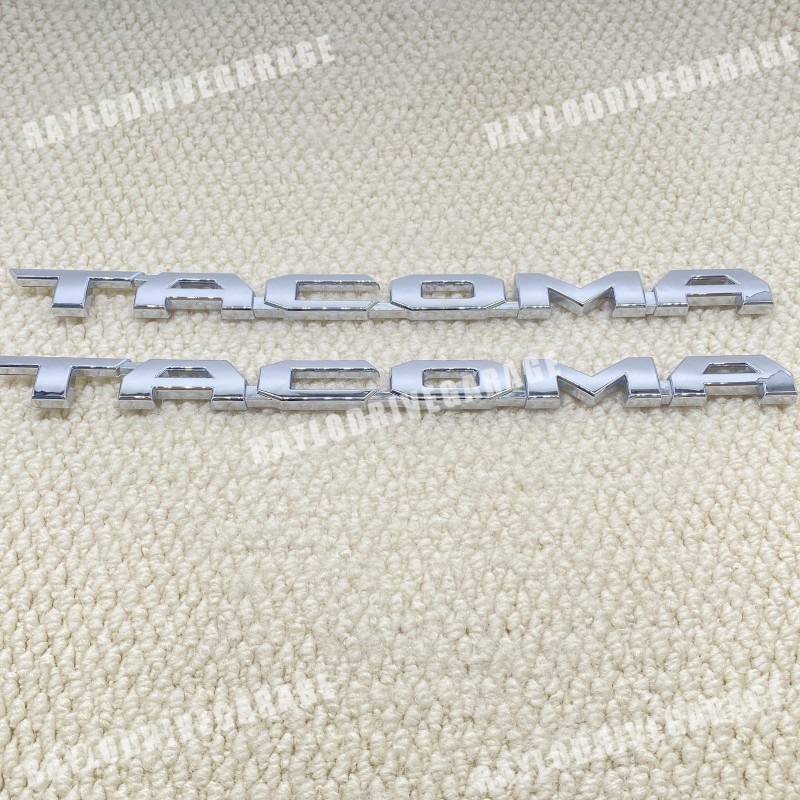 Unbranded Pair Door Side Badges For 2016-2023 Tacoma Emblem Silver