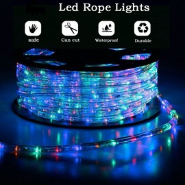 Tuanchuanrp Led Rope Lights for Outside,100Ft LED Strip Lights Outdoor Waterproof Decorative Lighting for Indoor/Outdoor, Deck, Eaves, Christmas, Landscape Lighting(Multicolor)