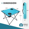 VILLEY Folding Camping Table, Portable Camping Table with 2 Cup
