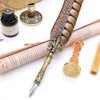 GC QUILL Antique Quill Pen Unique Half-Patterned Feather Pen Set