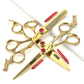 Super Sharp Hairdressing Scissors 6/7/8/9 Inch Scissors for Cutting Hair, Stable Hand Feel (6-Inch Pack of 3)