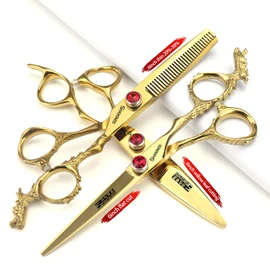 Super Sharp Hairdressing Scissors 6/7/8/9 Inch Scissors for Cutting Hair, Stable Hand Feel (6-Inch Pack of 3)