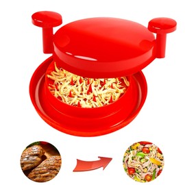 Yharnamite Chicken Shredder Tool, Meat Shredder with Handles and Non-Skid Base, Masher Chicken Shredder for Pork, Beef, Chicken and Vegetables (Red)