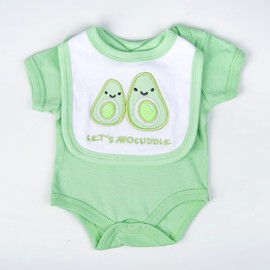 Reborn Baby Doll Clothes 22 Inch Green Avocados Outfits Set 5-Pieces fit 18-24 Inch Baby Doll Newborn Girl&Boy