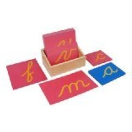 Kid Advance Montessori Lower Case Cursive Sandpaper Letters w/Box