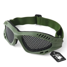 [SHENKEL] Tactical Mesh Goggles Eye Protector Compact Lightweight/Eye Protection OD Olive Drab