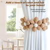 GmwyCzV Pack of 2 Flower Curtain Tiebacks, Khaki Elastic Tiebacks,