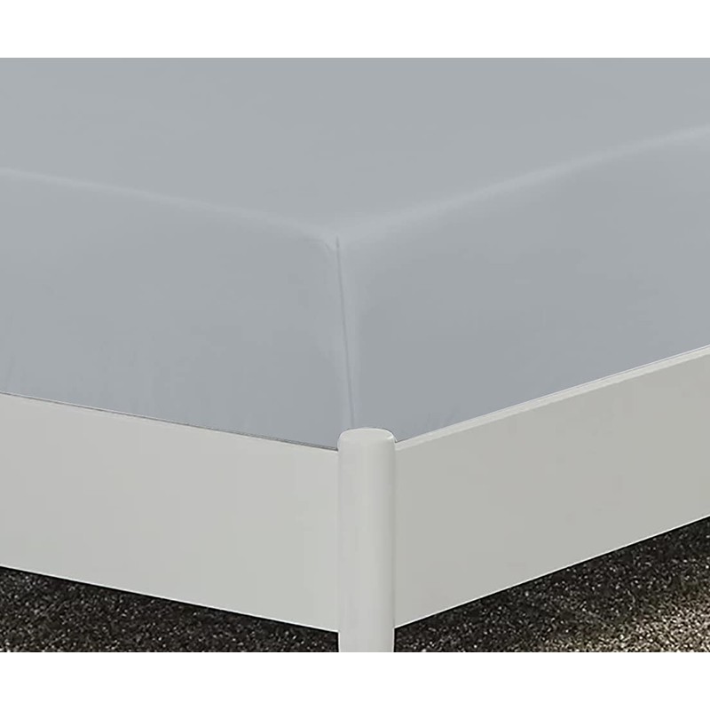EV DEKOR Extra Deep Fitted Sheet Single, Grey - Deep