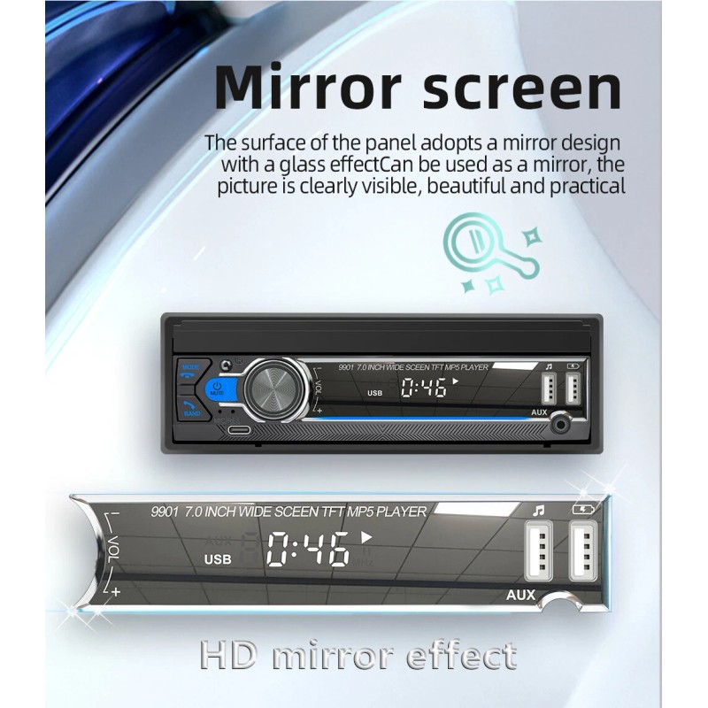 ESSGOO 7'' Flip Out Car Stereo Radio Touch Screen AUX