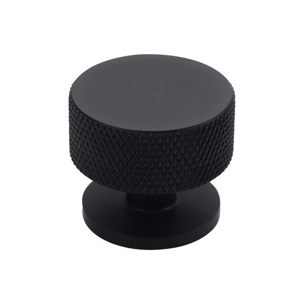 Alzassbg 15 Pack Matt Black Cabinet Knobs, 1.2 Inch Diameter