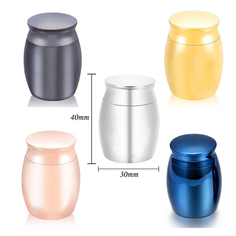 Small Urns Mini Cremation Human Ashes Holder Stainless Steel Memorial