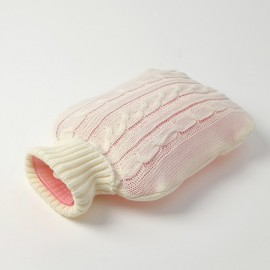 Turtleneck knit thermal water bag 1.7L (white)