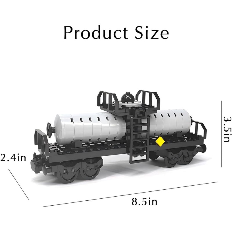 TRavesty City Freight Train Car Building Blocks Construction Kit, Freight