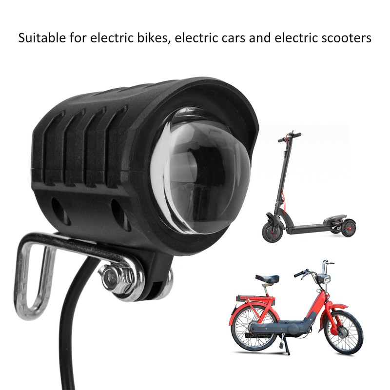 Electric Scooter Headlight Bright LED Inbuilt Horn Waterproof Easy Installation