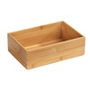 Wenko Bamboo Organiser Terra 3 Compartments -Storage Box, Bathroom Basket,