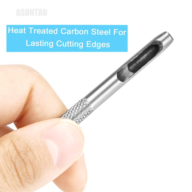 6PCS Hollow Leather Hole Punch Set (1.5mm-4mm) for Belts, Watch