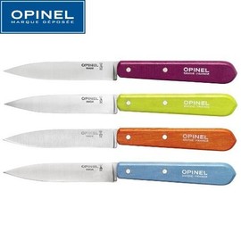 Opinel Küchenmesser-Set, lebendige Farben, 4 Messer Nr. 112