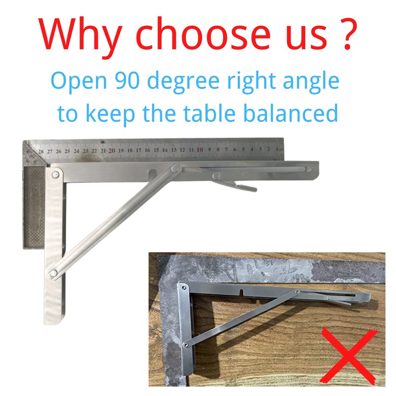 Folding Shelf Brackets 22 inch Heavy Duty,Max Load: 550 lb-Stainless
