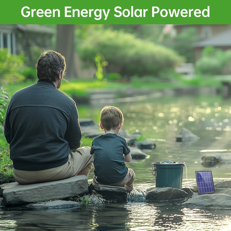 Biling Solar Pond Aerator with Battery Backup, Portable Design Solar