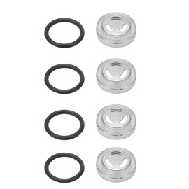 Brake Clutch Master Cylinder Sight Glass Set, Set of 4 Front Rear Brake Master Cylinder Reservoir Sight Glass Lens with O Ring for Motorcycle Scooter ATV Dirt Bike, 18mm