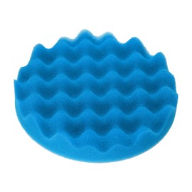 HARFINGTON Buffing Sponge Pads 6" Polishing Wheel Waffle Finishing Grip Pad Car Buffer Polisher with Hook and Loop Back for Car Detailing Polishing Waxing, Blue