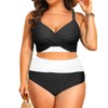 Bikini de talle alto para mujer, de dos piezas, traje