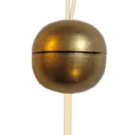 Small Burnished Brass Screw Together Cord Condenser for Window Shades & Blinds