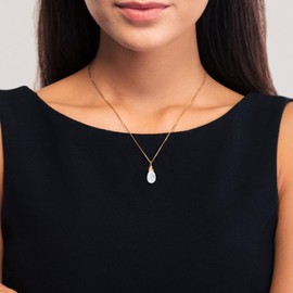 COAI Gold-plated chain with drop pendant, Moonstone, Moonstone