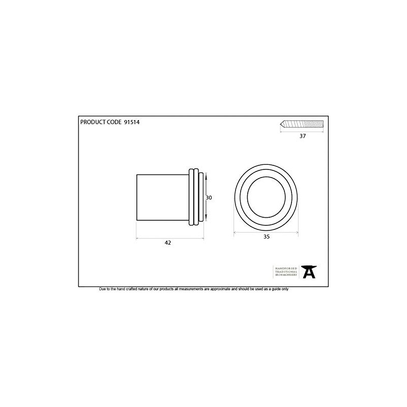 From the Anvil 83646 Floor Mounted Door Stop-Pewter