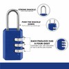2 Pack Combination Padlock 3 Digits Keyless Coded Locks Resettable