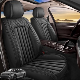 RAWAKORW Car Seat Covers Fit for Toyota Camry 2012-2023 2024 2025: Full Set Waterproof Leather Vehicle Seat Cushion Luxury Automotive Protector Easy to Install(5 Seats, Black)