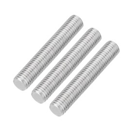QUARKZMAN Pack of 3 Fully Threaded Spindle, M12 x 70 mm, 304 Stainless Steel, Right-Hand Thread, Threaded Rods, M12-1.75 Thread Pitch for Furniture and Machine Assembly