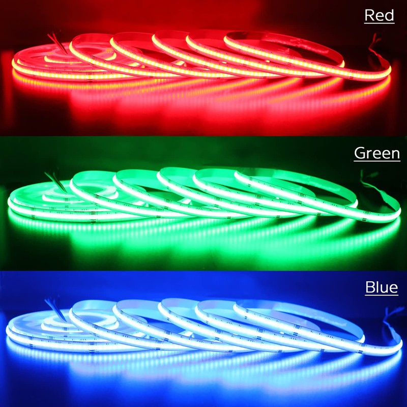 SuperlightingLED RGBW COB LED Strip 24V RGB+4000K Natural White Dimmable
