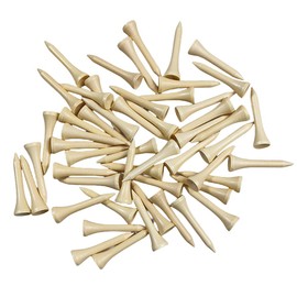 CXINCFBFUSH Golf Tees Bamboo Tees 42mm Short Tees - Approximately 50 Count - Durable and Reduces Friction and Side Spin