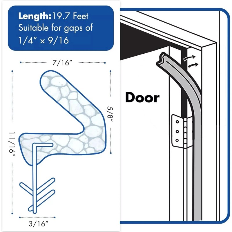 Weather Stripping Door Seal V Shaped Q Foam Kerf Weather