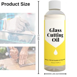 2PCS Glass Cutting Oil 4 Ounces, Suitable for All Glass Cutting Tools, Used for Cutting Glass, Stained Glass, Glass Bottles, Tiles and Mirrors (2 pcs Glass Cutting Oil)