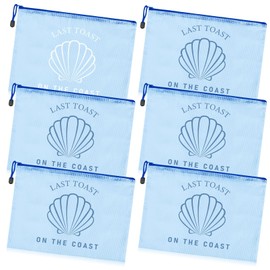 SOIDRAM 6PCS Bridesmaid Makeup Bag Clear Zippered Bag Bridesmaid Proposal Gifts Cosmetic Pouch for Wedding Party Favors Bachelorette Party Decorations Toiletry Organizer Bag Cosmetic Case Gift