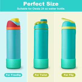 yoelike Silicone Boot for Owala Water Bottle 24 oz, Anti-Slip Protective Sleeve for FreeSip/Twist/Flip, Bottom Bumper Cover for Watter Bottle Accessories