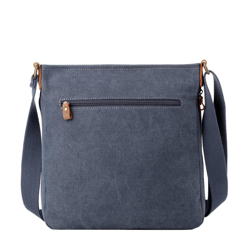 Troop London TRP0236 Classic Canvas Across Body Bag Ash Grey