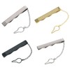 DonDon Men's Tie Clip Tie Pin Stainless Steel Silver Black