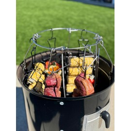 Pit Barrel Cooker Hanging System for 18 Inch Weber Smokey Mountain | Increased Cooking Capacity Hooks | Achieve Pit Barrel Style Results | Compatible Only with 18" Weber Smokey Mountain | Made in USA