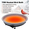 BIRD WISH Heated Bird Bath, Stable 5-Prong Metal Base Thermostat