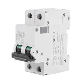 Disyuntor DC Interruptor de Circuito de Aire en Miniatura, 1pc 250V DC 2P Bajo Voltaje Protección Contra Cortocircuitos del Interruptor de Energía Solar(63A)
