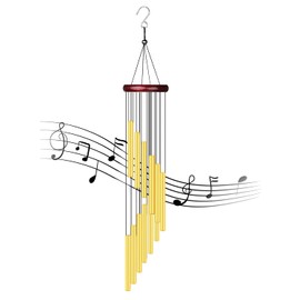 Songjum Wind Chimes for Garden Wind Chimes Outdoor Memorial Wind Chim with 12 Aluminum Alloy Tubes Grden Ornaments Windchimes for Home Patio Garden Indoor Outdoor Hanging Decor
